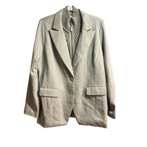 Peace love world Women's Green sweater-Blazer‎ Sz 16
